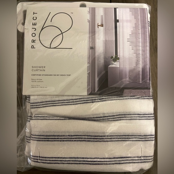 Project 62 Bath Project 62 Shower Curtain White With Navy Stripe